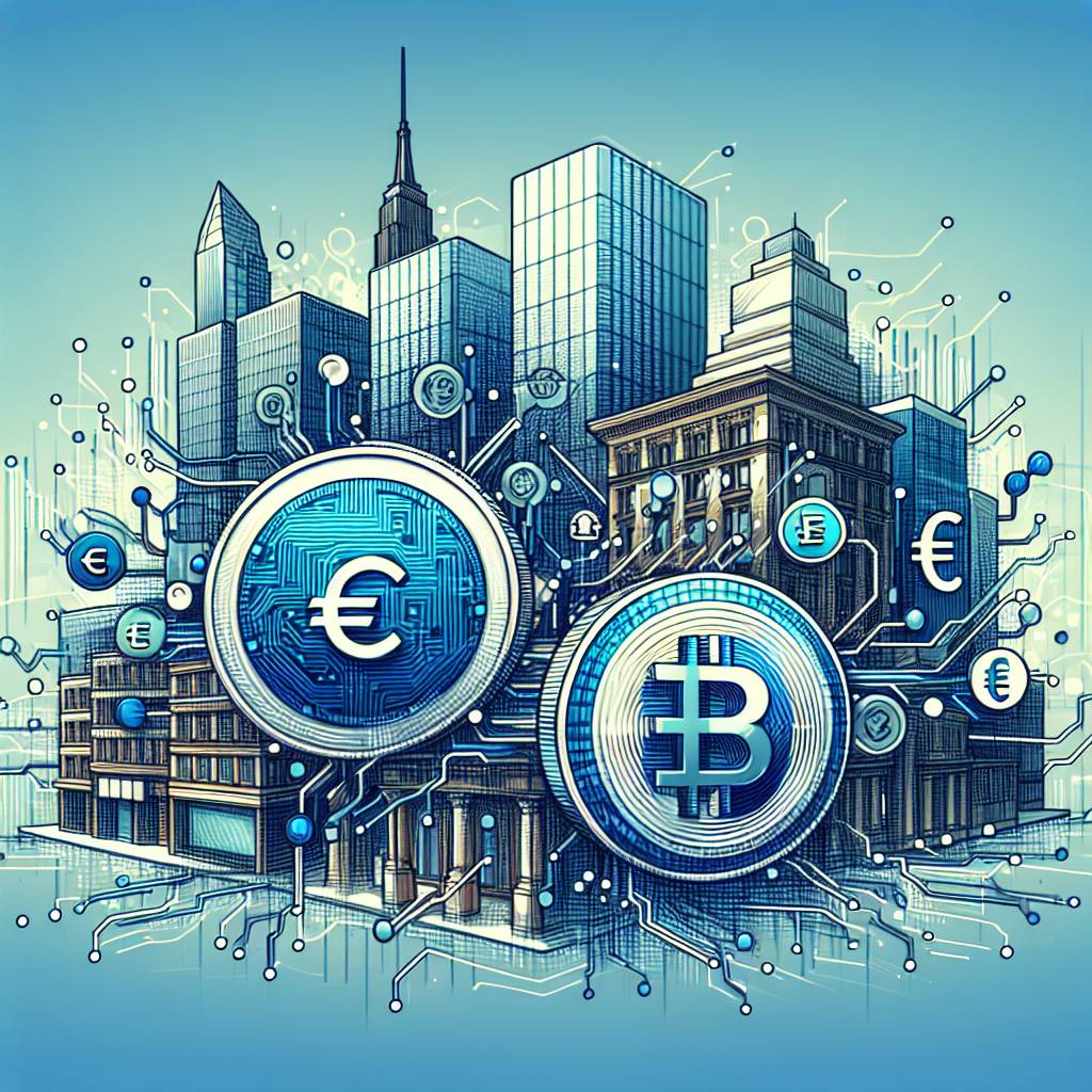 What are the popular digital currency trading pairs involving euro and rubel?