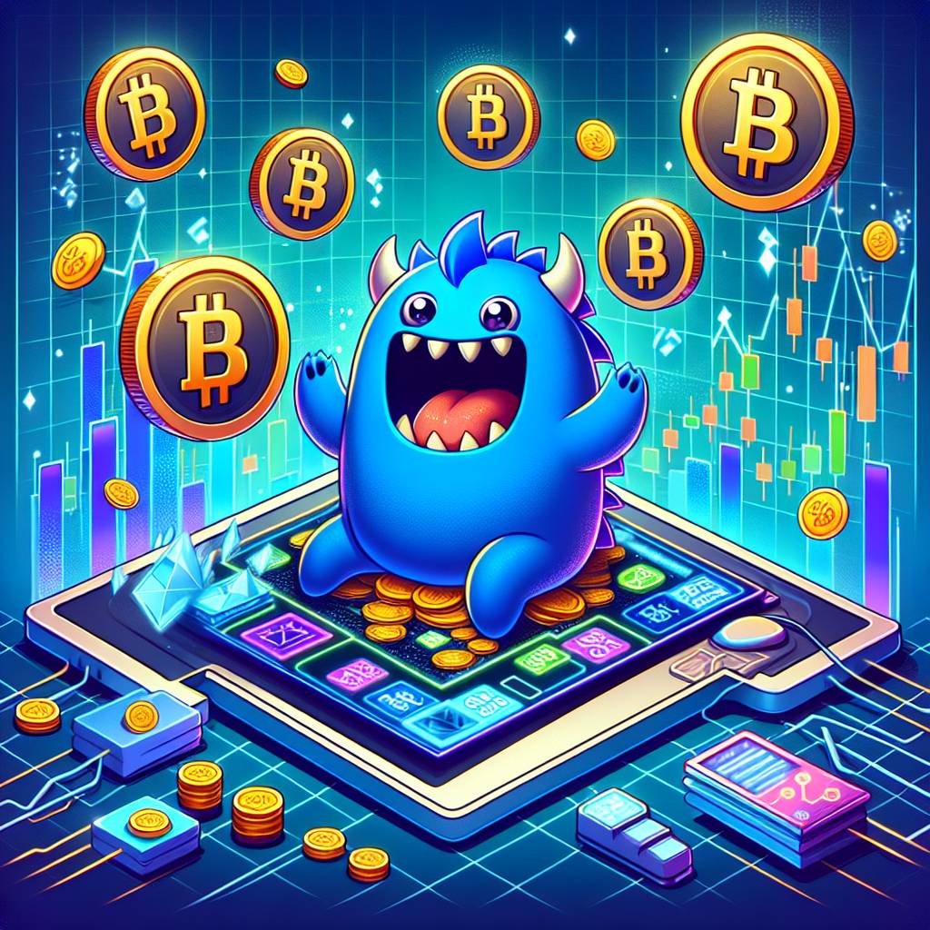Are there any blue monster games that reward players with cryptocurrency?
