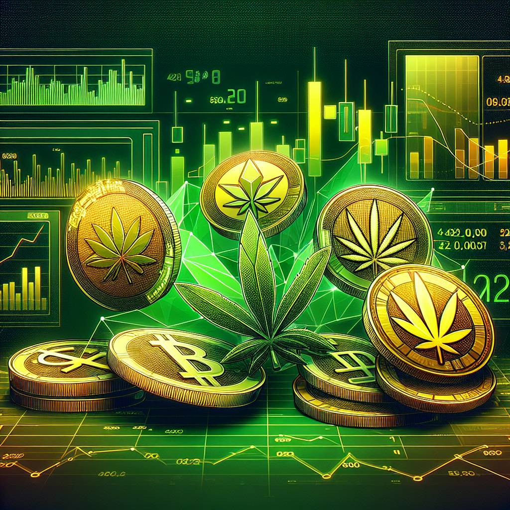 What are the various kinds of weed-related cryptocurrencies available?