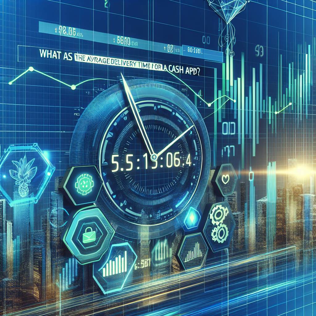 What is the average delivery time for a cash card in the cryptocurrency industry?