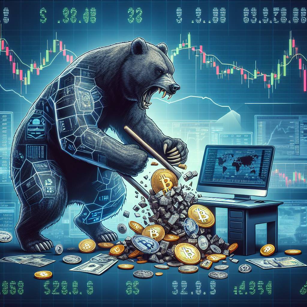 What are the signs of a bearish market in the cryptocurrency industry?
