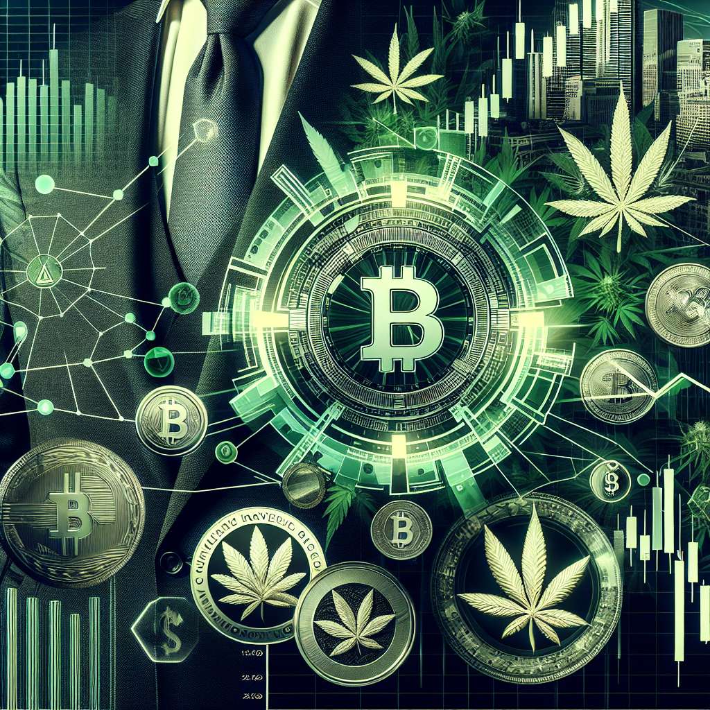 What are the potential returns on cryptocurrency investments in the cannabis industry?