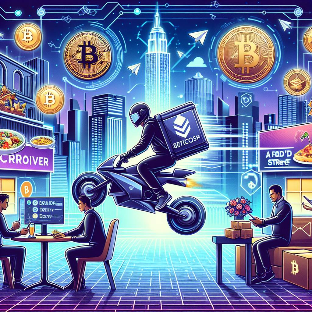 Which food delivery services accept cryptocurrency as payment and offer cash delivery?