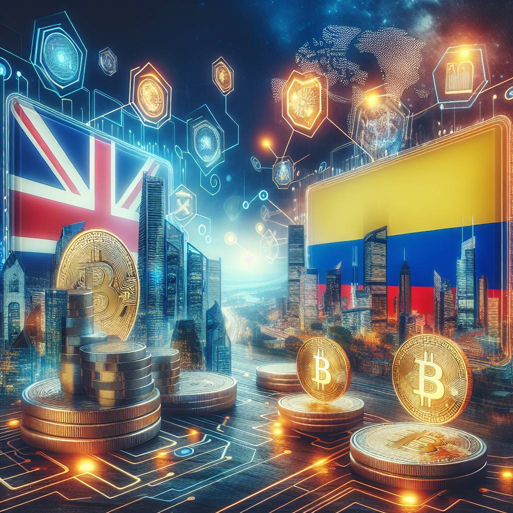 How can I use digital currencies to transfer money from the UK to Colombia?