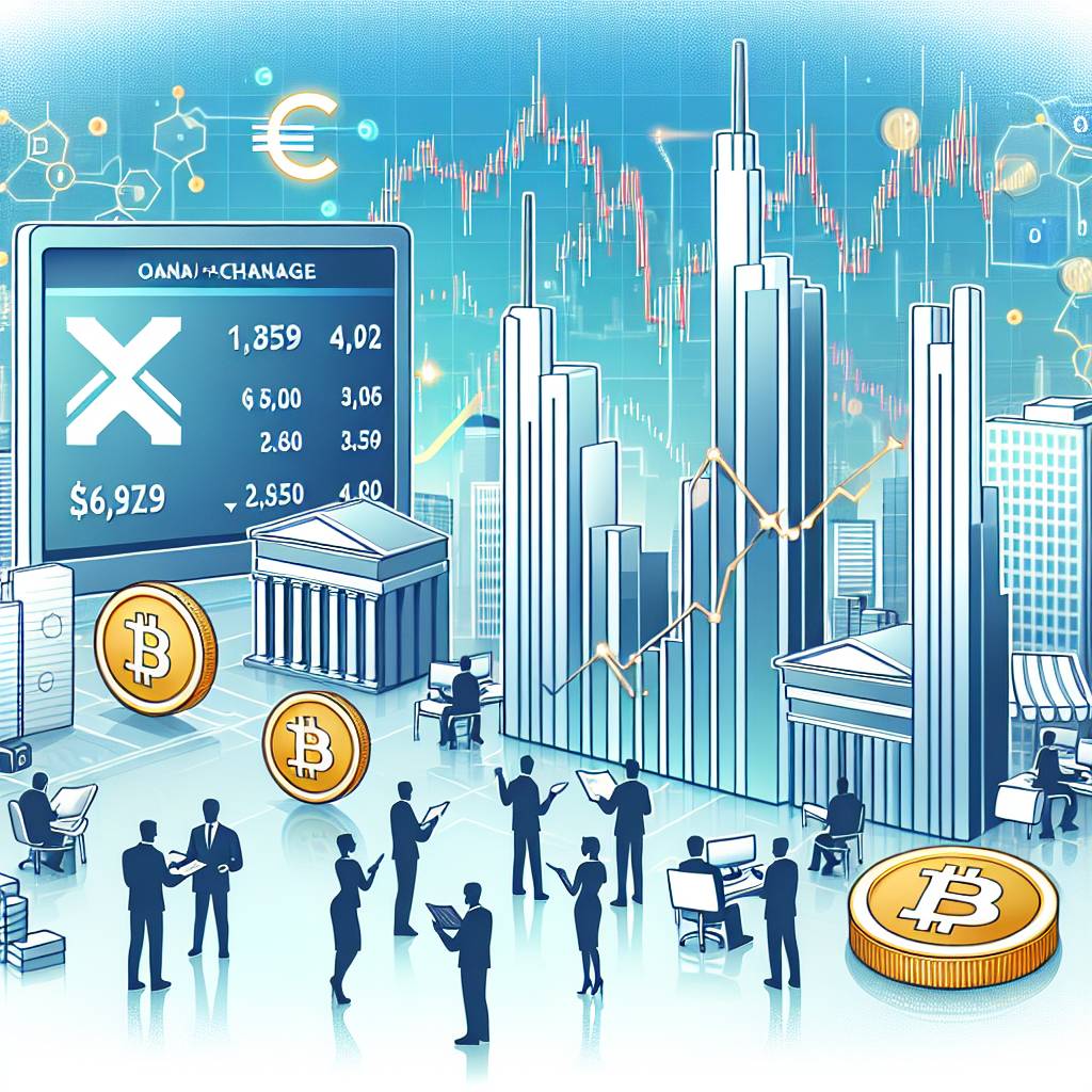What is the current exchange rate for digital currencies on Oanda.com?