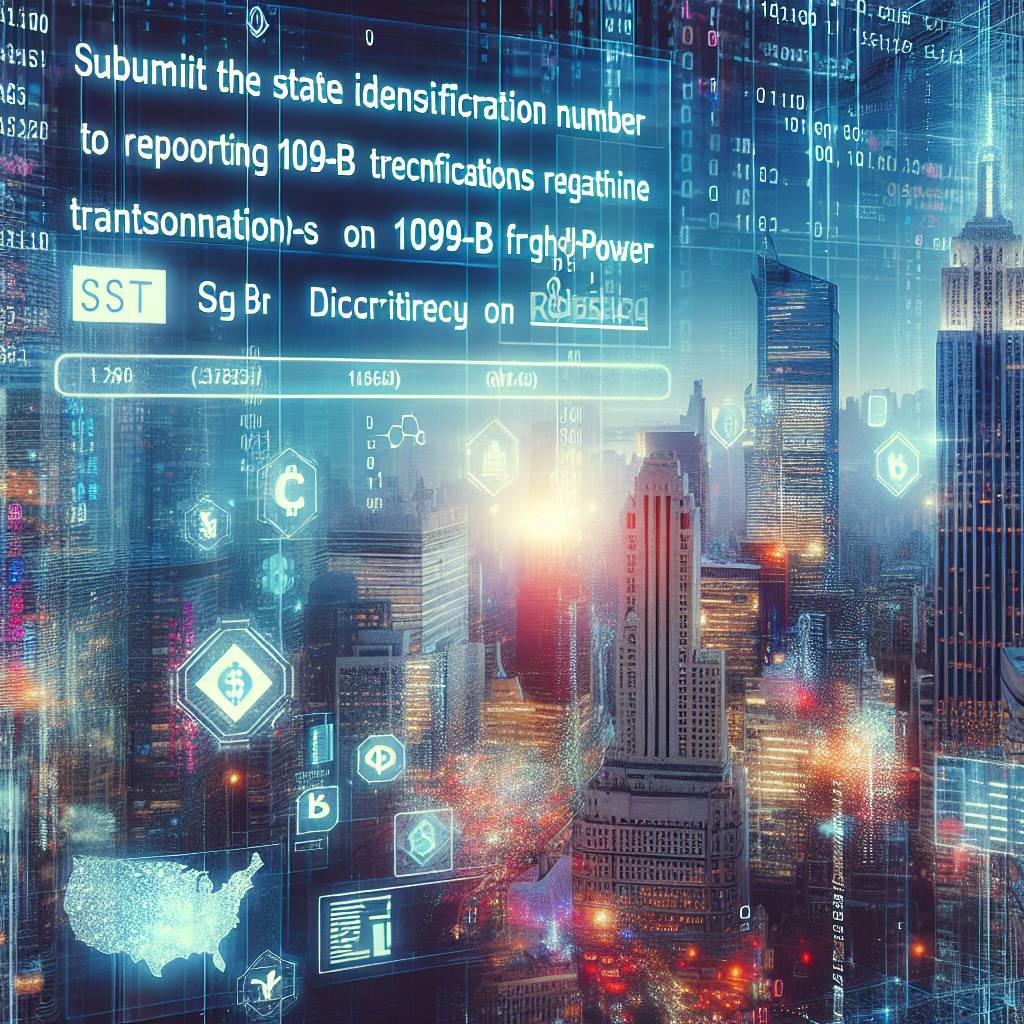 What is the state identification number required for reporting 1099-B transactions on Robinhood?