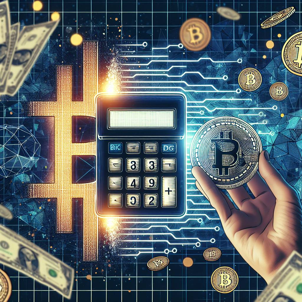 How can I convert cash to bitcoin using a calculator?