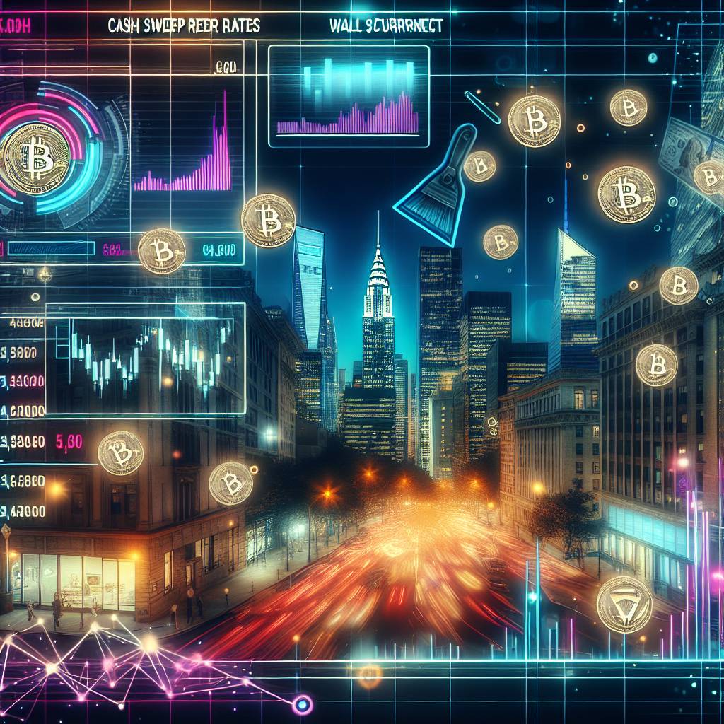 What are the cash sweep rates for cryptocurrencies?