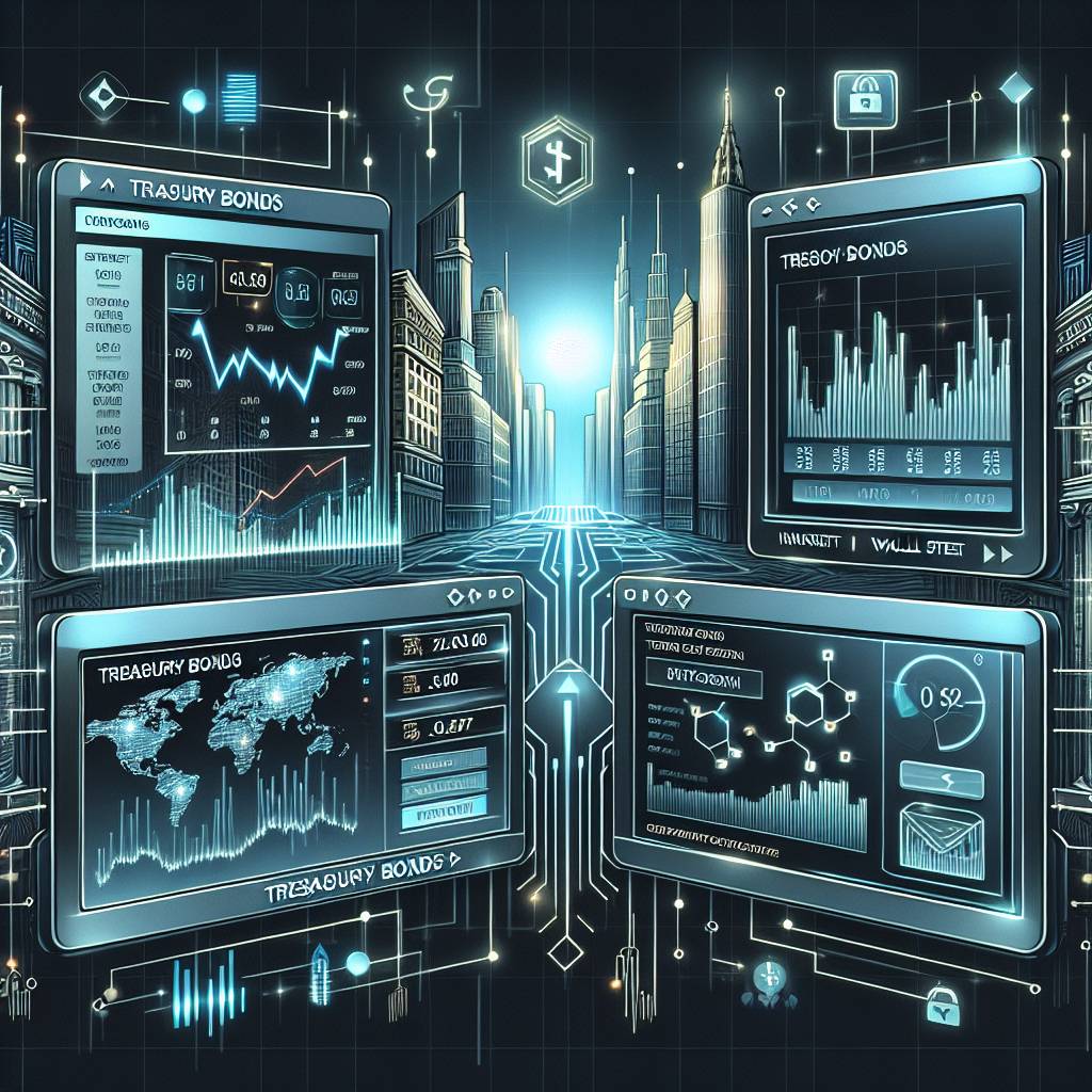 When trading bonds on this platform, where can I find information about treasury bonds in the cryptocurrency market?