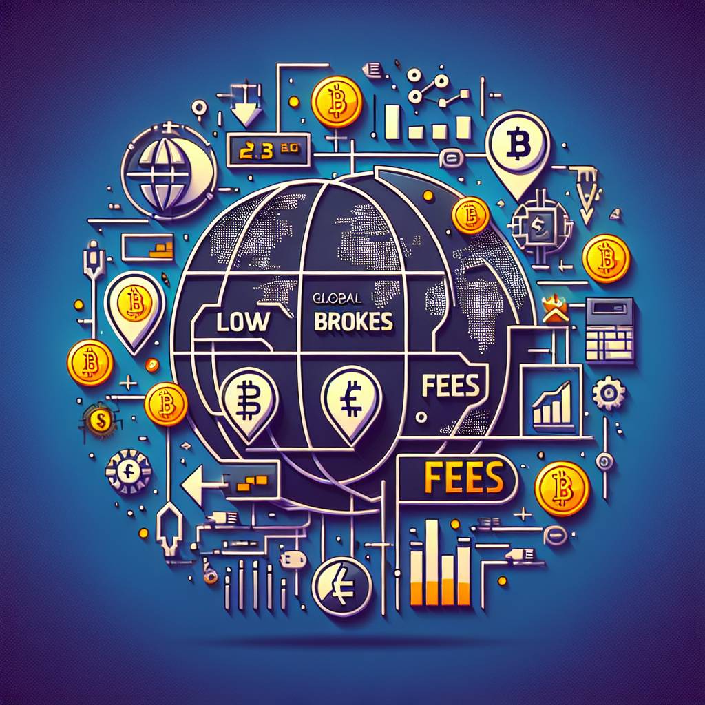 Are there any worldwide brokers that offer low fees for trading cryptocurrencies?