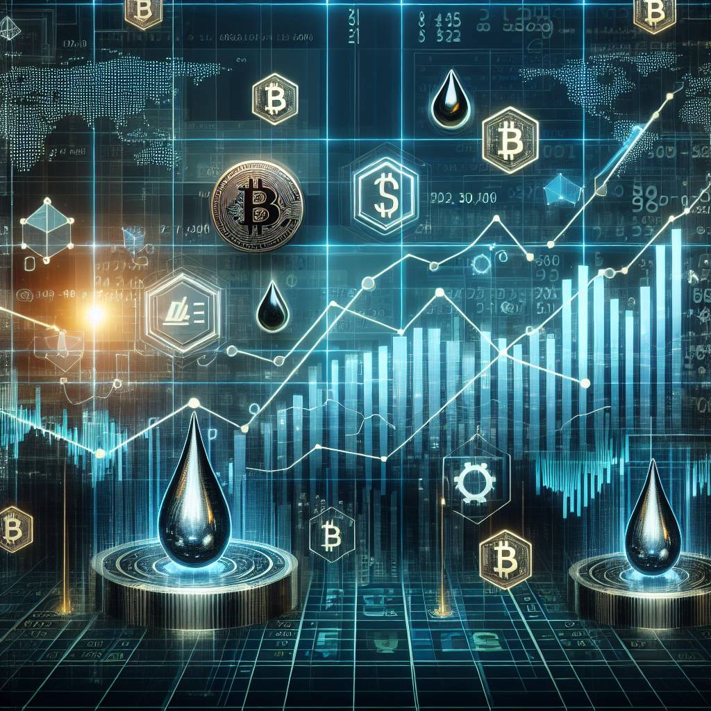 What are the correlations between the Brent crude oil price chart and the price movements of popular cryptocurrencies?