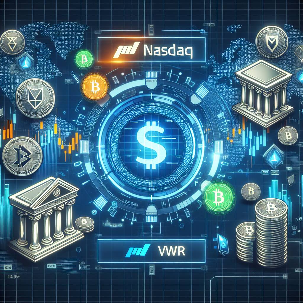 What are the top cryptocurrencies associated with NASDAQ and VWR?