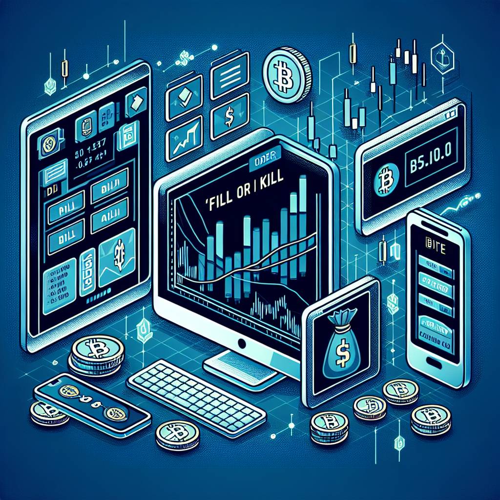 What are the advantages of using 'fill or kill' orders in the cryptocurrency market?