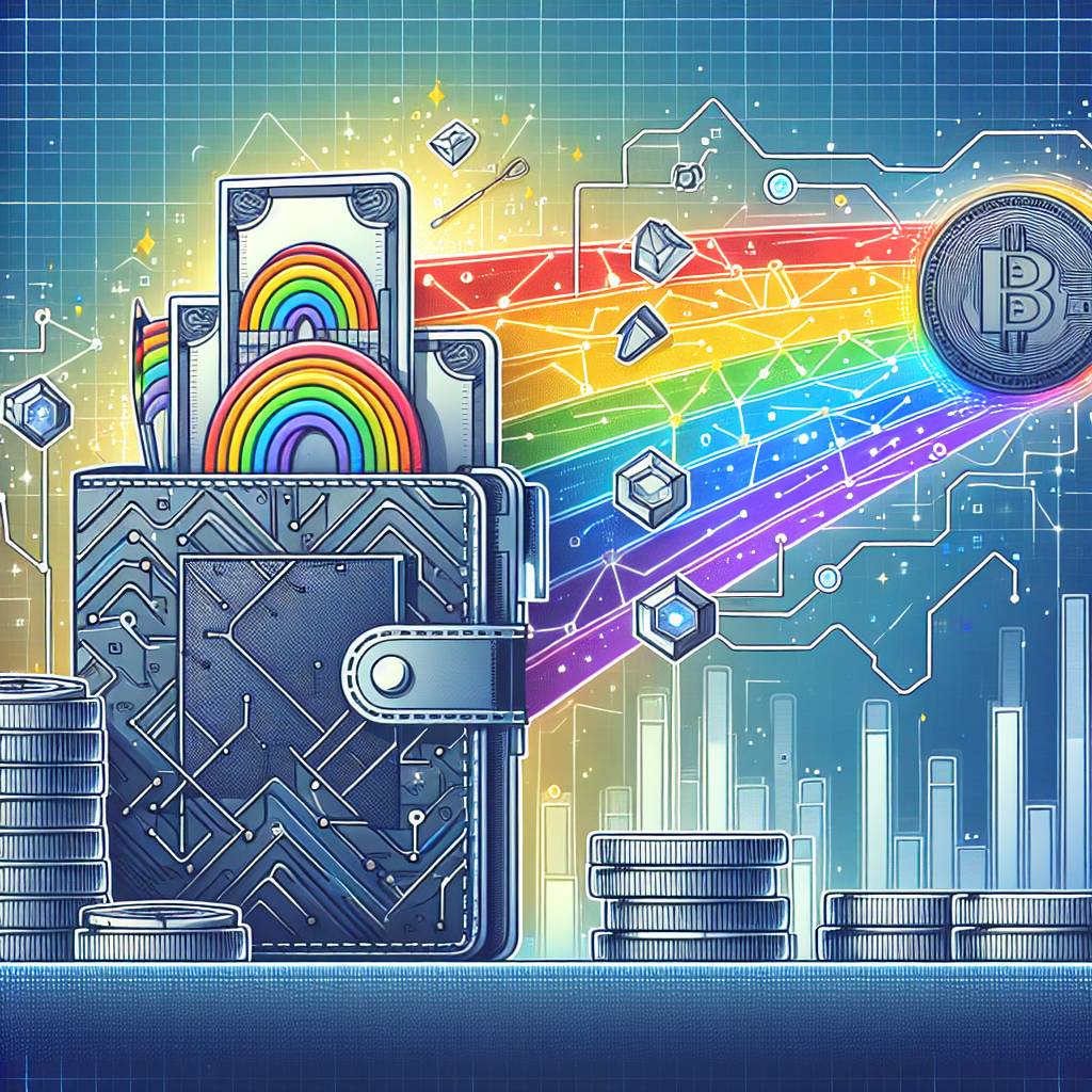 How can I link my rainbow debit card to a digital wallet for cryptocurrencies?