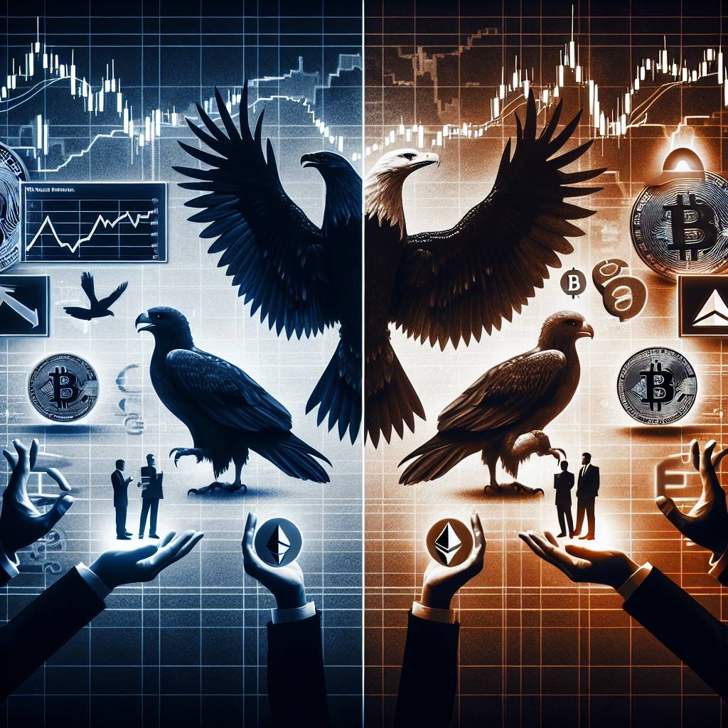 What are the differences between hawk and dove strategies in the cryptocurrency market?