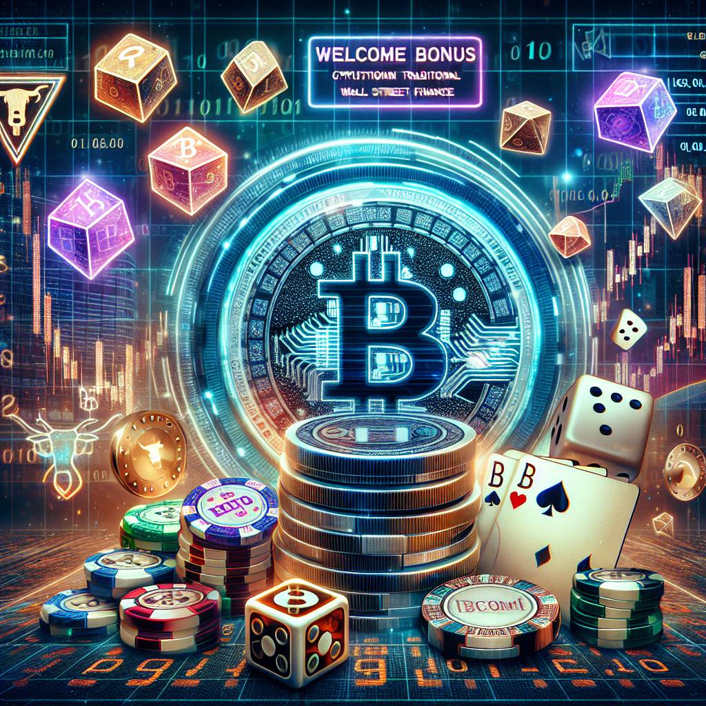 Which cryptocurrency gambling platforms offer welcome bonuses for new users?