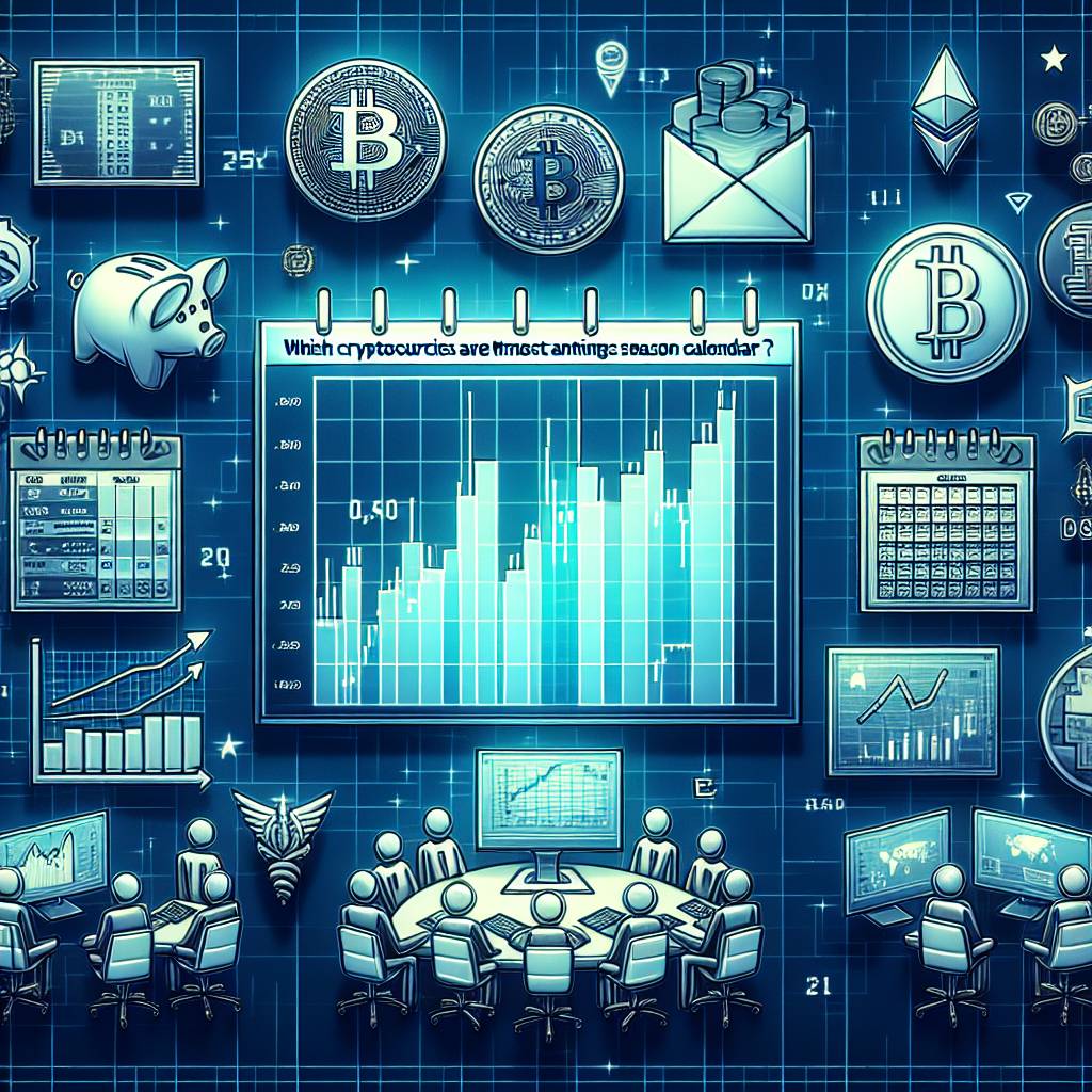 Which cryptocurrencies have the most anticipated earnings season dates?