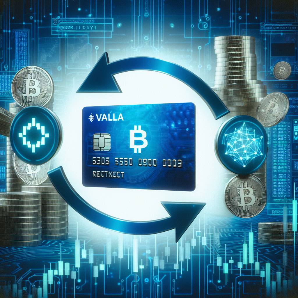 How can I convert funds from a vanilla reloadable card into digital currencies?