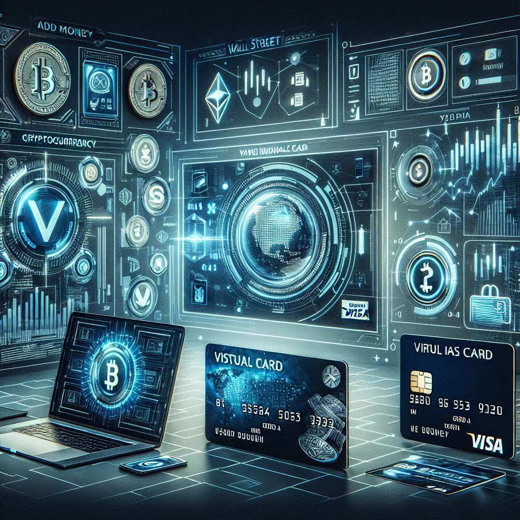 How can I add money to my virtual visa card using cryptocurrency?