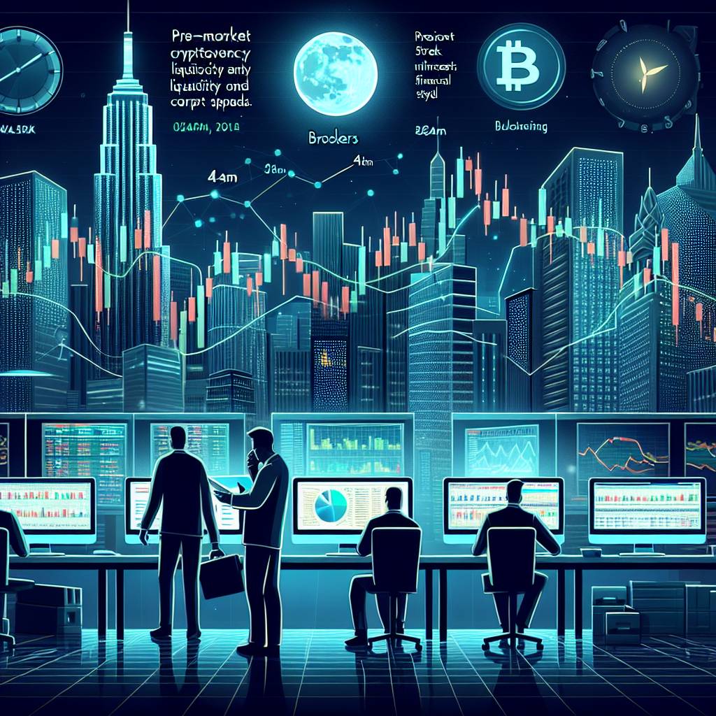 Which brokers provide the most liquidity and competitive spreads for pre-market cryptocurrency trading at 4am?