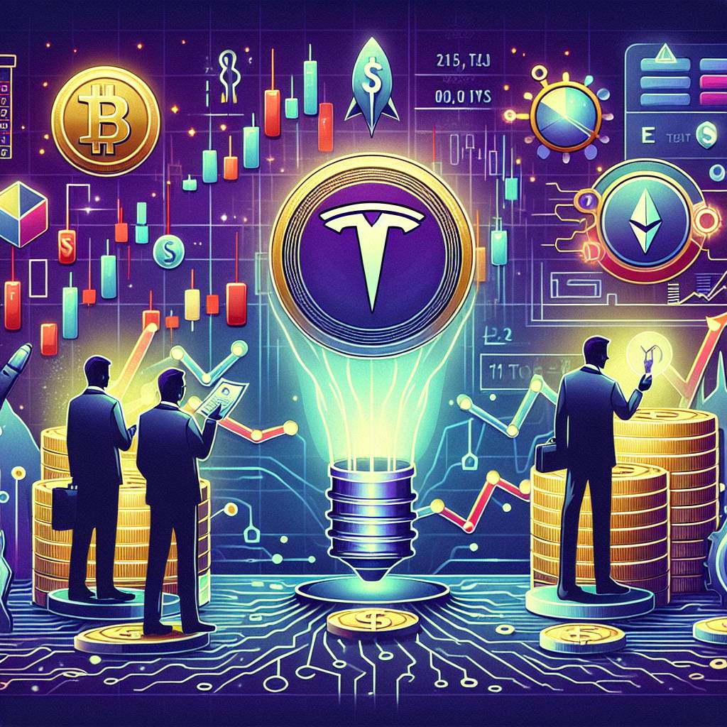 What are the potential risks and benefits of investing in Tesla stock and cryptocurrencies together?