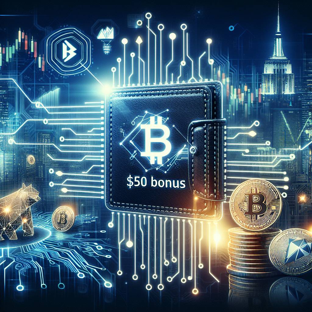 Which digital wallet offers a $50 bonus for storing cryptocurrencies?