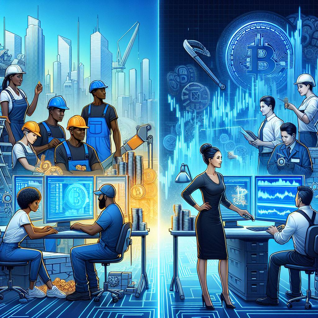 What are the job opportunities for blue collar workers in the blockchain sector?