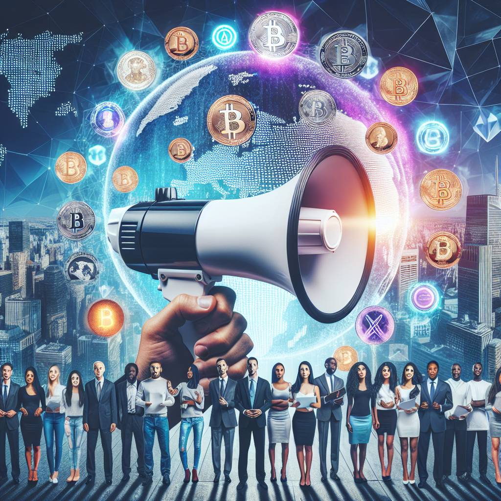 What are some creative ways to use a megaphone for cryptocurrency events?