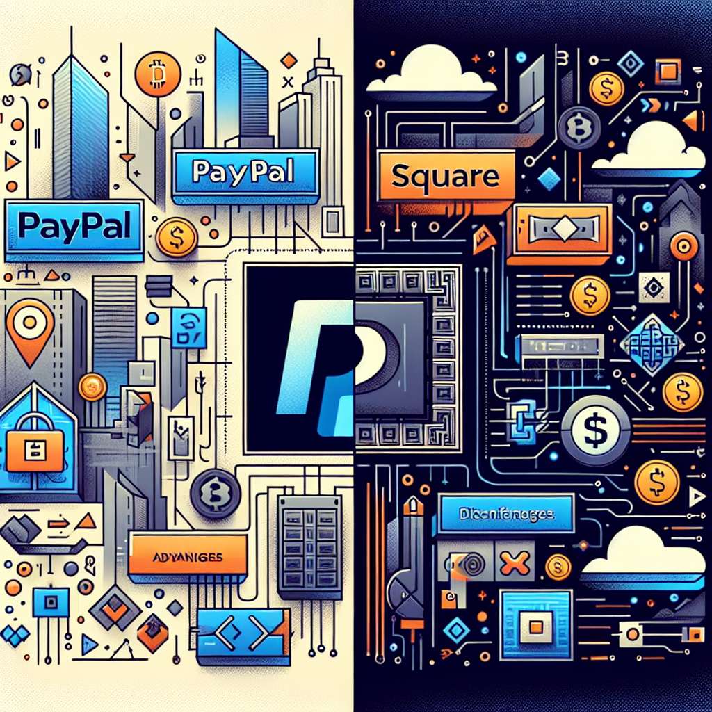 What are the advantages and disadvantages of using PayPal and Square for digital currency transactions?