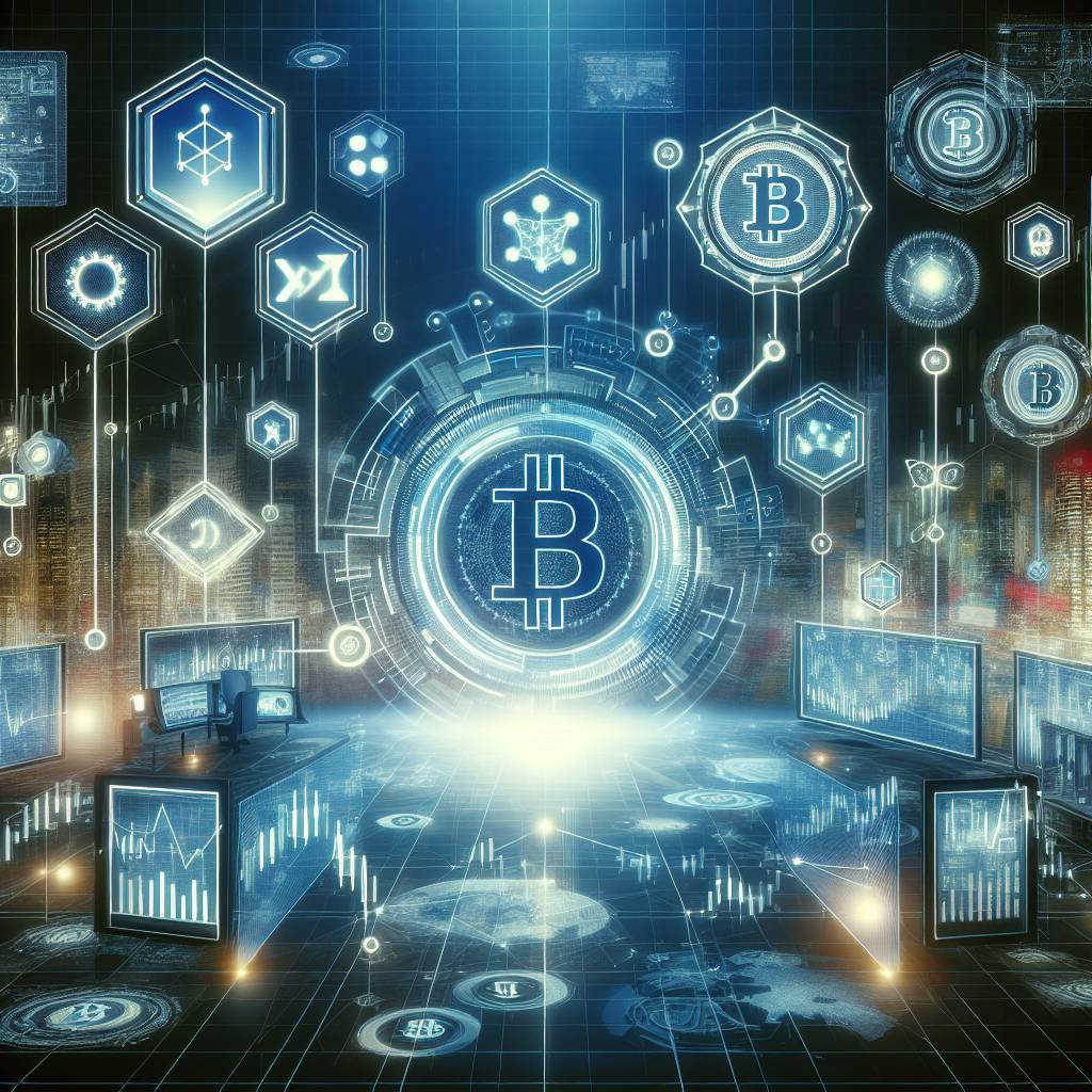 Which digital currencies are represented in a stock market treemap?