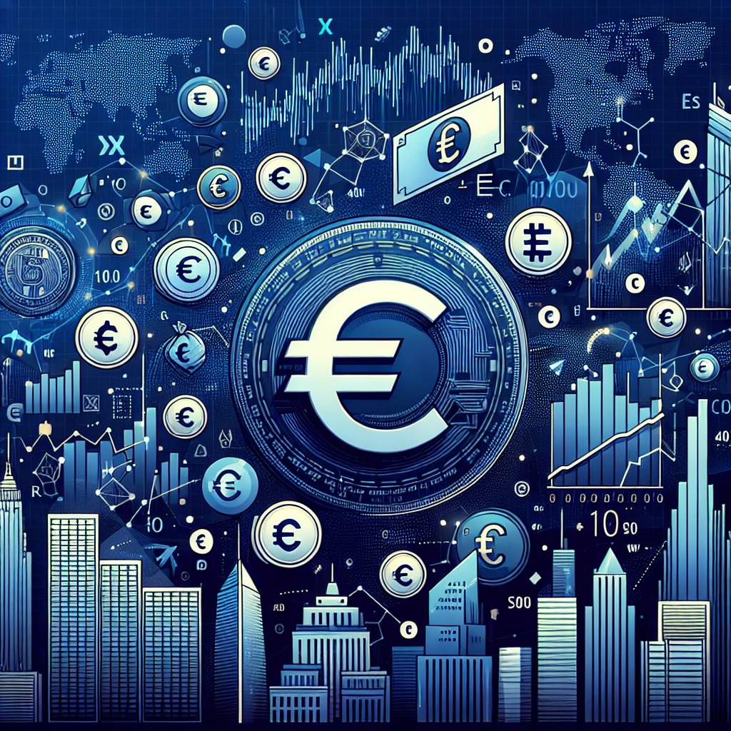 What is the correlation between the value of euro and the price of popular cryptocurrencies?