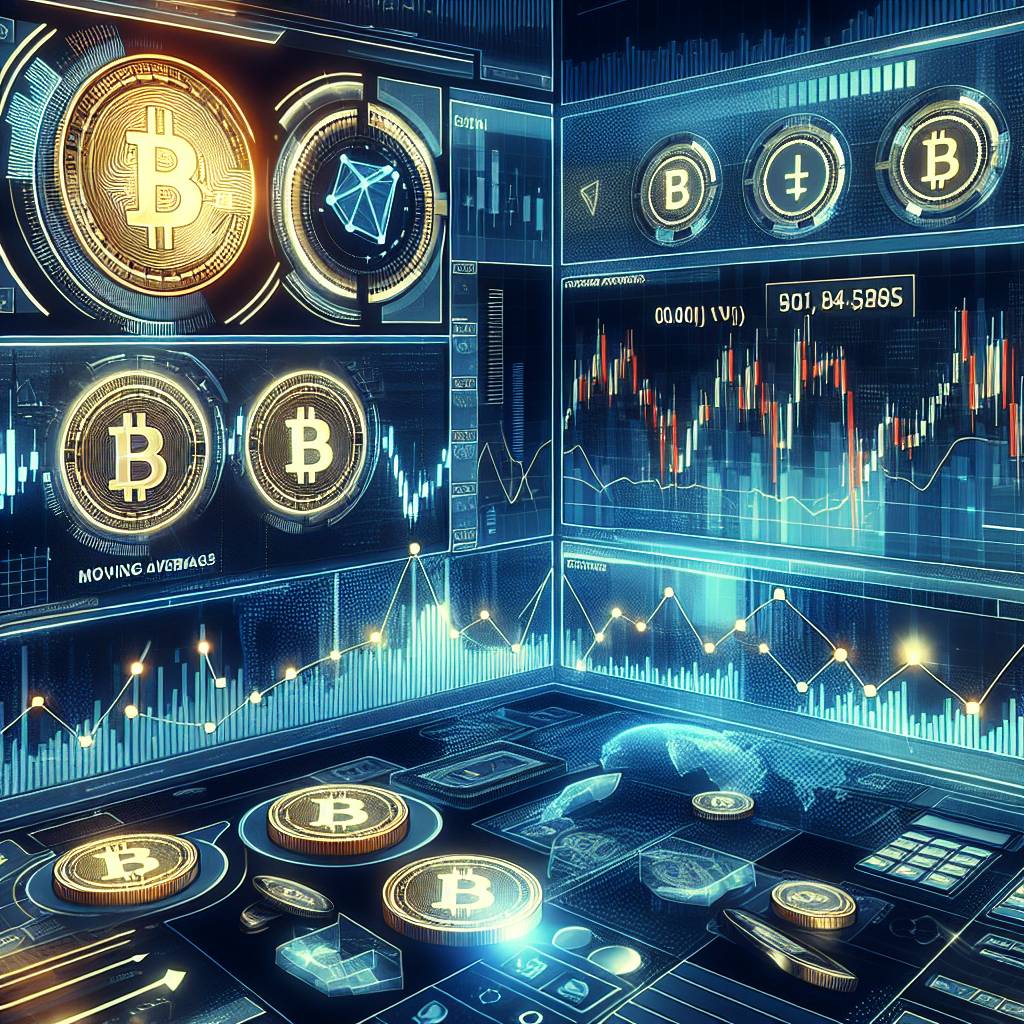 Which cryptocurrencies have shown a strong correlation with moving averages in the stock market?