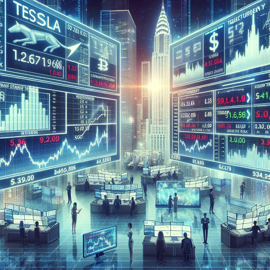 How does the premarket price of Tesla's stock affect the cryptocurrency market?