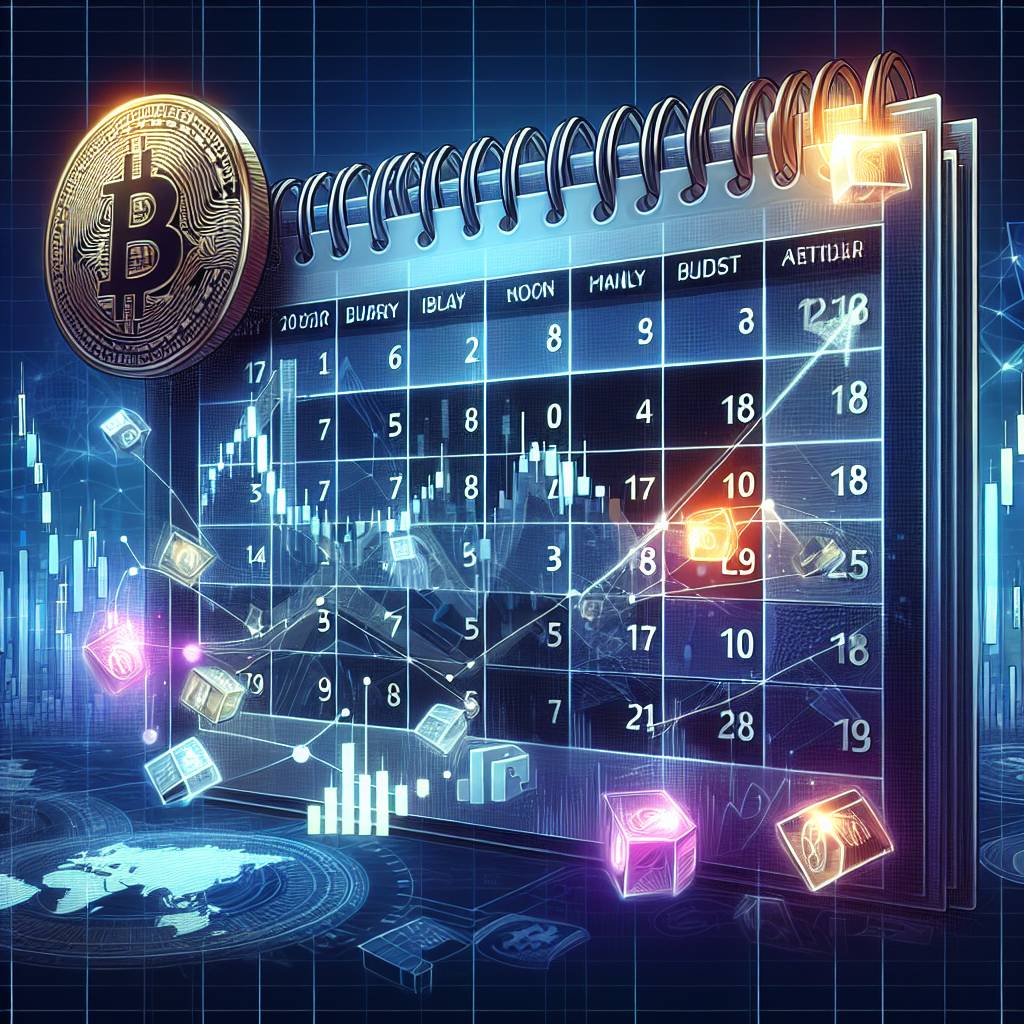 What are the key events to look out for on a cryptocurrency trading calendar?