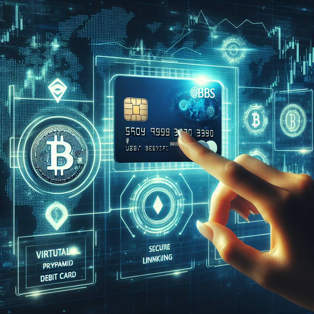 How can I securely link my reloadable virtual debit card to my cryptocurrency wallet?