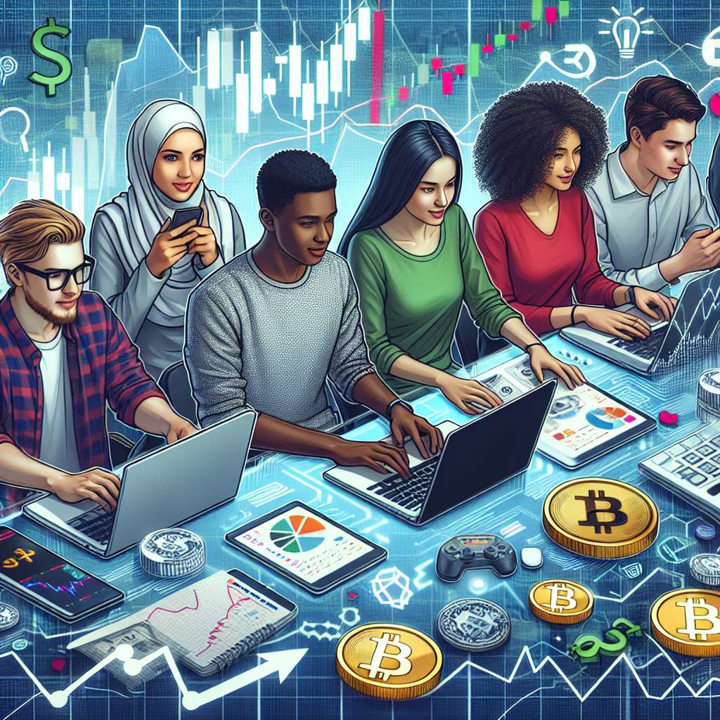 How can students learn about investing in digital currencies through stock market simulations?