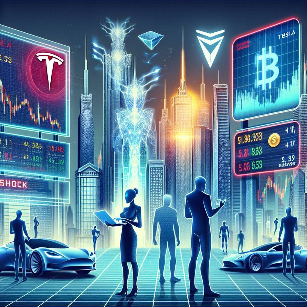 How does the historic surge in Tesla's stock price prior to the split affect the digital currency industry?