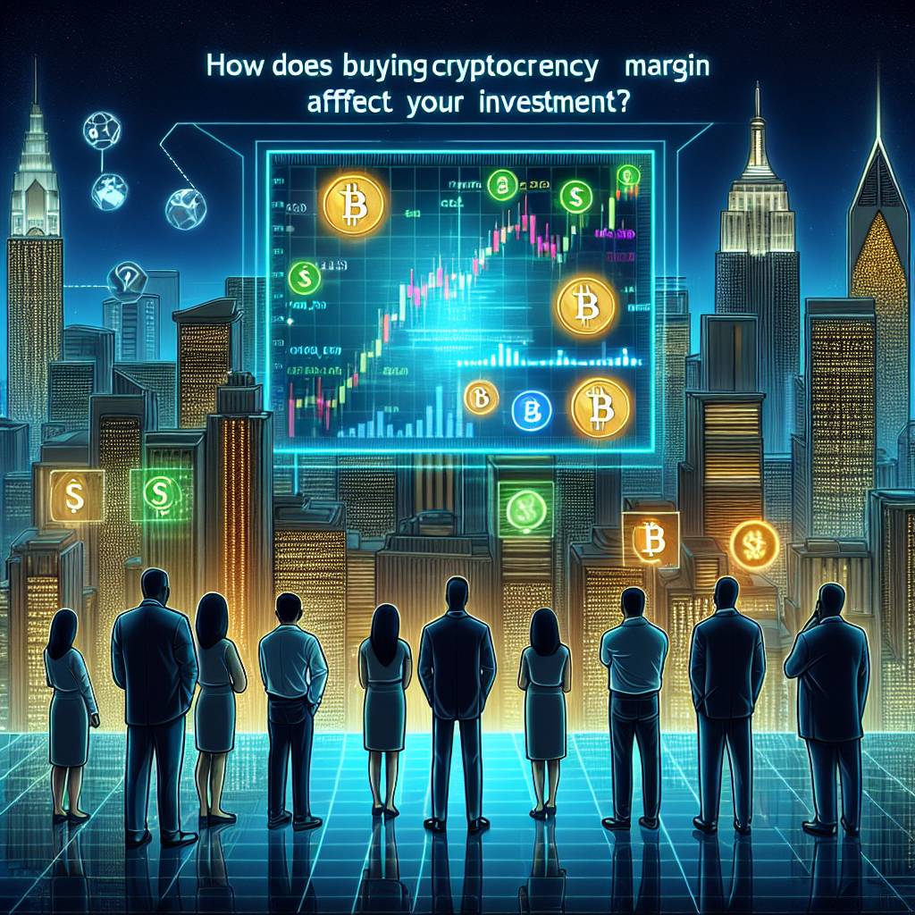 How does buying stocks on margin in the cryptocurrency market differ from traditional stock markets?