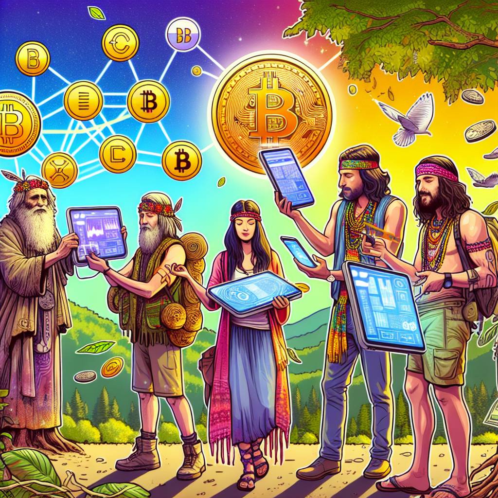 How can the healing hippies use cryptocurrency to support sustainable living?