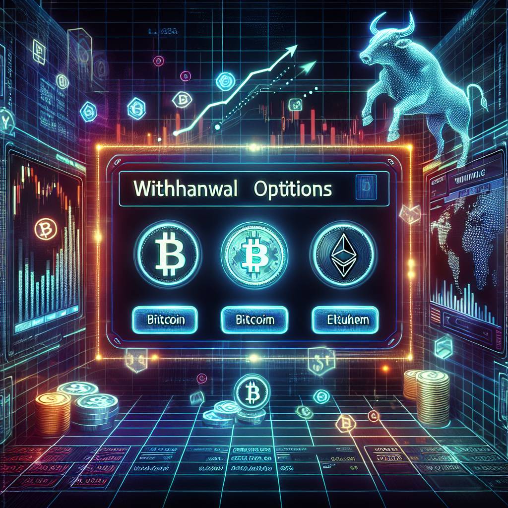 What are the withdrawal options for cash on Robinhood in the cryptocurrency market?