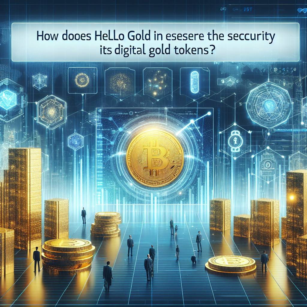 How does Hello Gold ensure the security of its digital gold tokens?