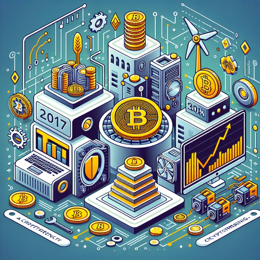 Which cryptocurrencies were the top performers in 2017?
