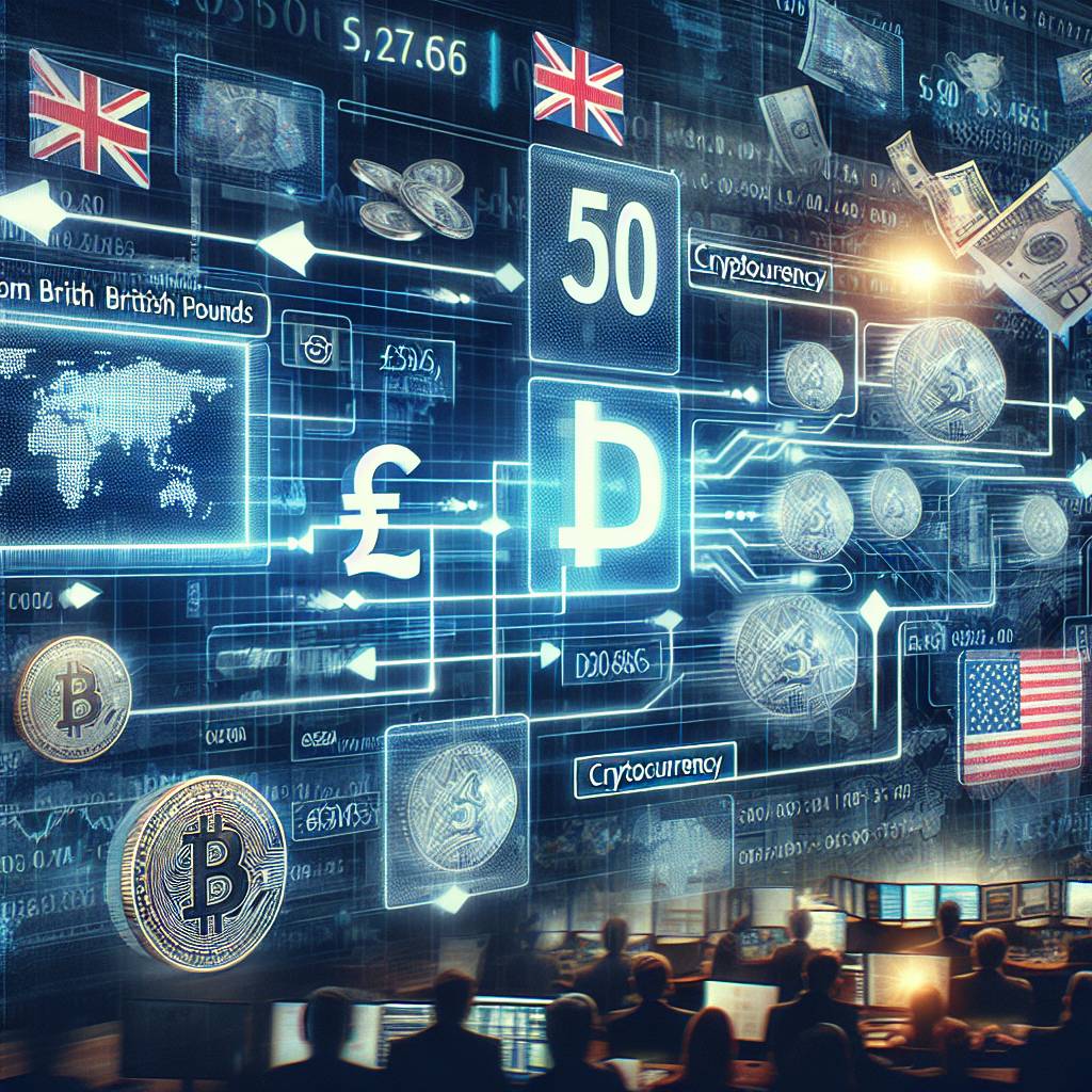 What is the process for converting GBP to USD using cryptocurrencies?