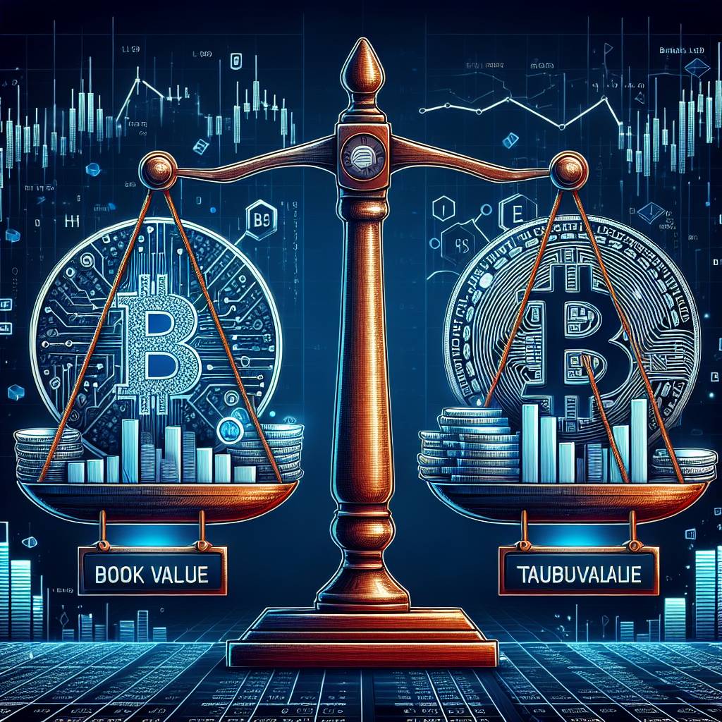 What role does the book value play in the valuation of cryptocurrencies?