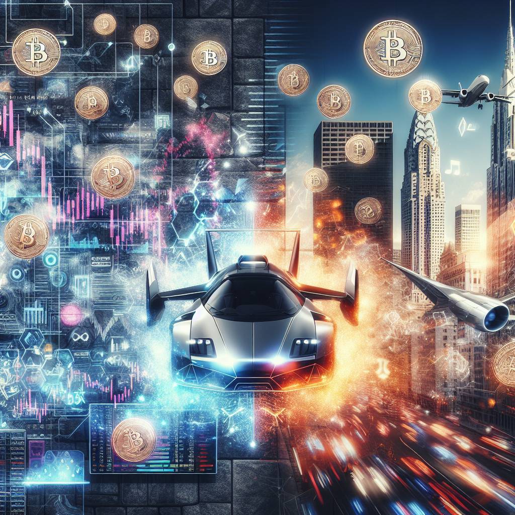 What are the potential risks and rewards of combining flying car company stock with cryptocurrencies?