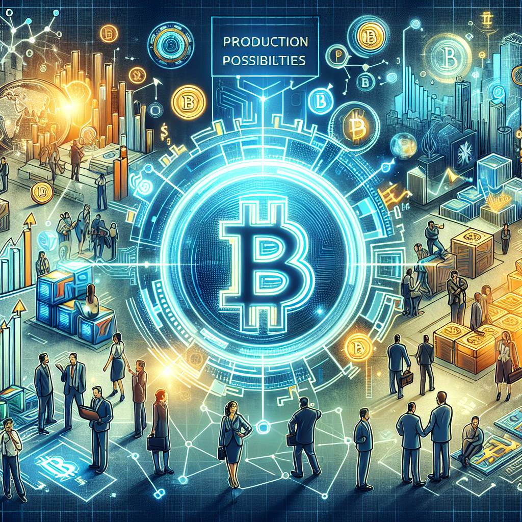 How does the production possibilities frontier of digital currencies differ from traditional currencies?