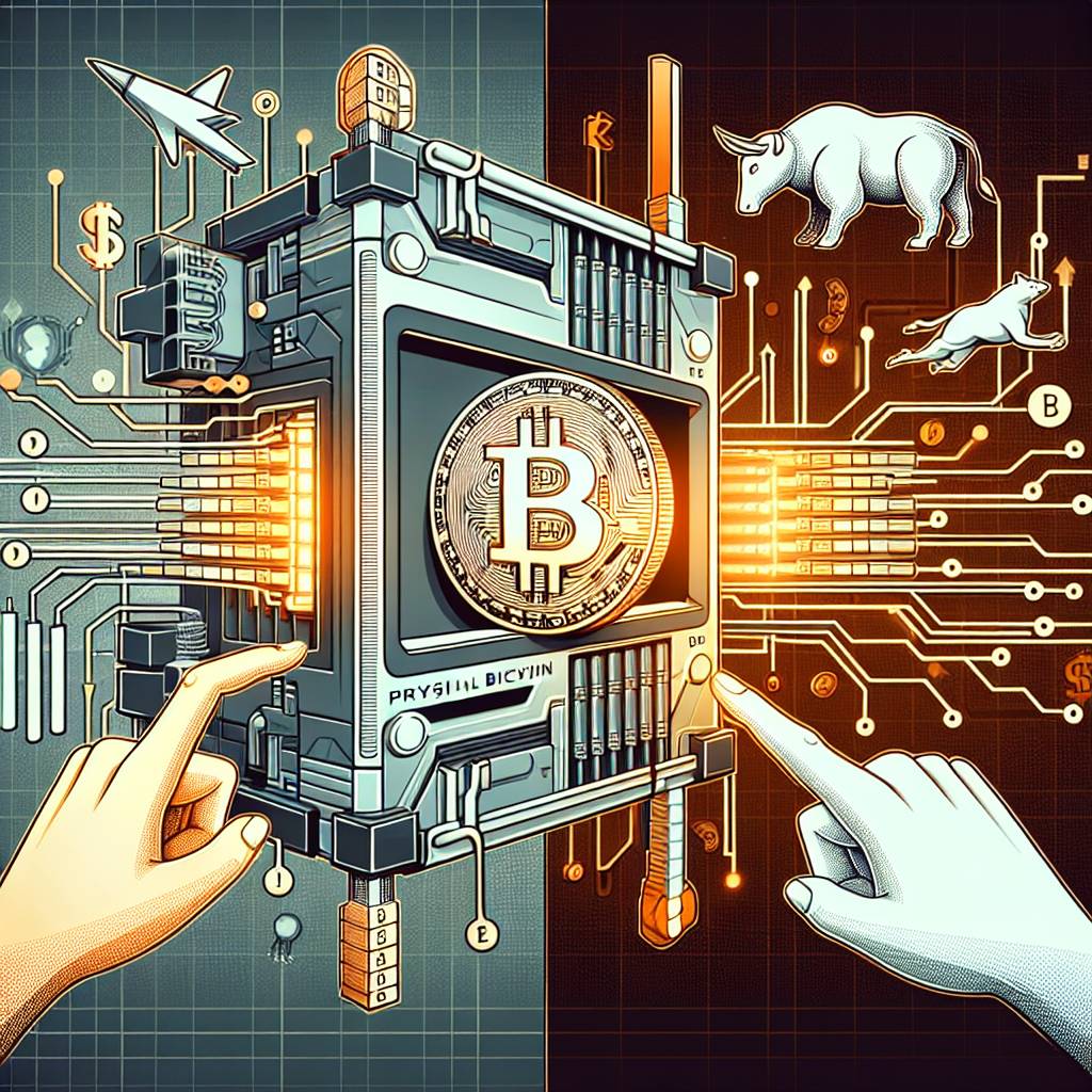 What are the benefits of using physical bitcoins in the cryptocurrency market?