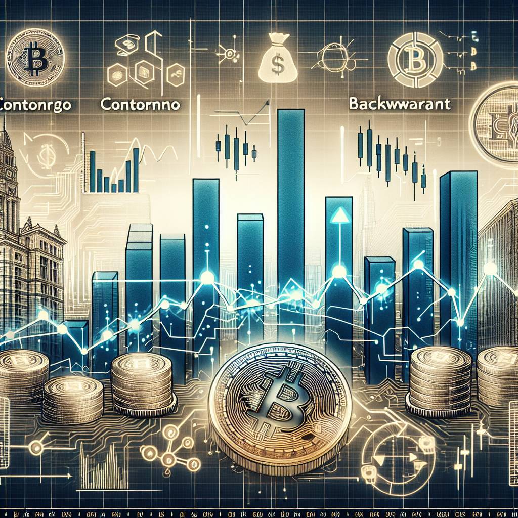 How can backwardation and contango be used to predict the future movement of digital currencies?