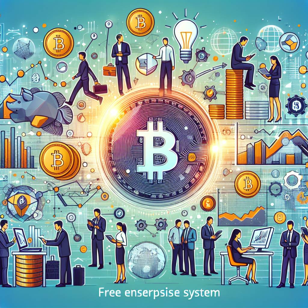 How does the free enterprise system support innovation and competition in the cryptocurrency market?