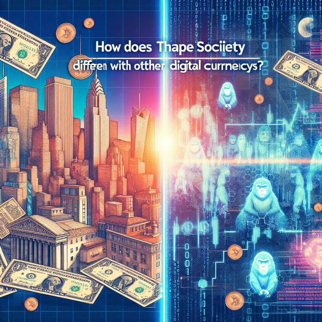 How does theapesociety differ from other digital currencies?